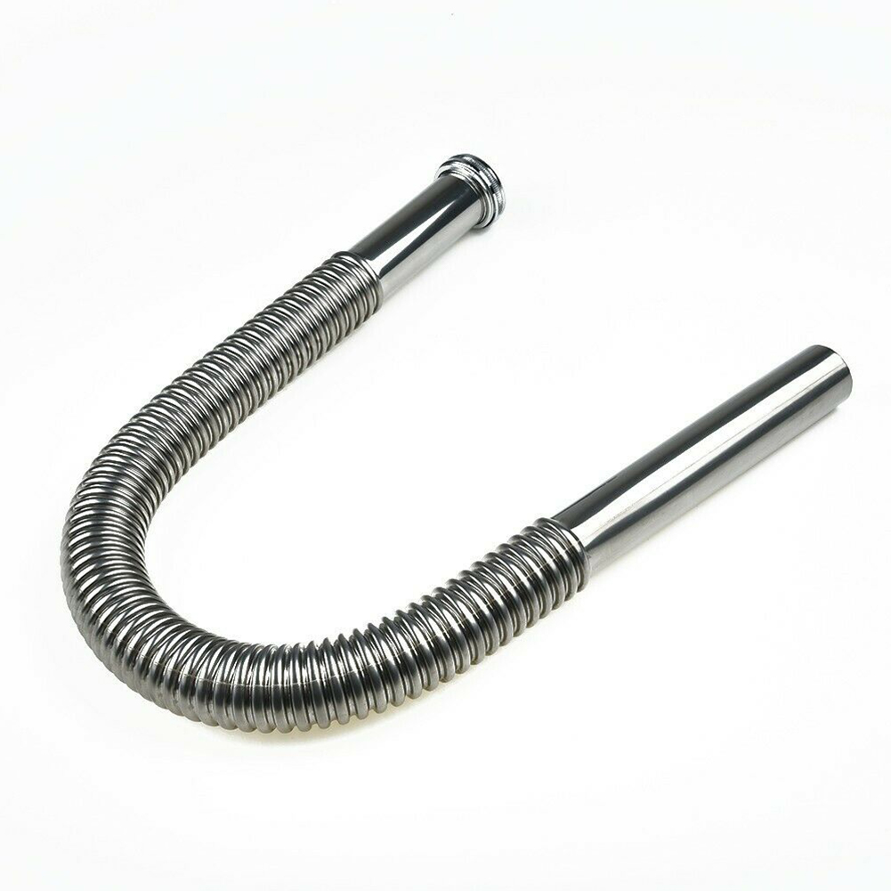 Flexible Hose Braided - 80cm Sink Drain Hose Stainless Steel