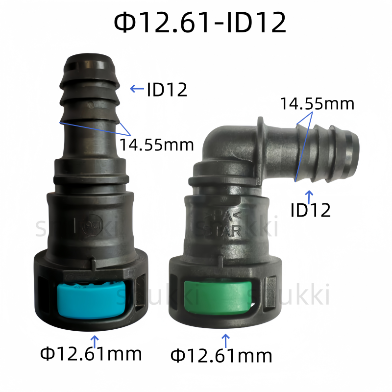 Plastic Pipe Clip - 12.61mm fuel line quick connector 180