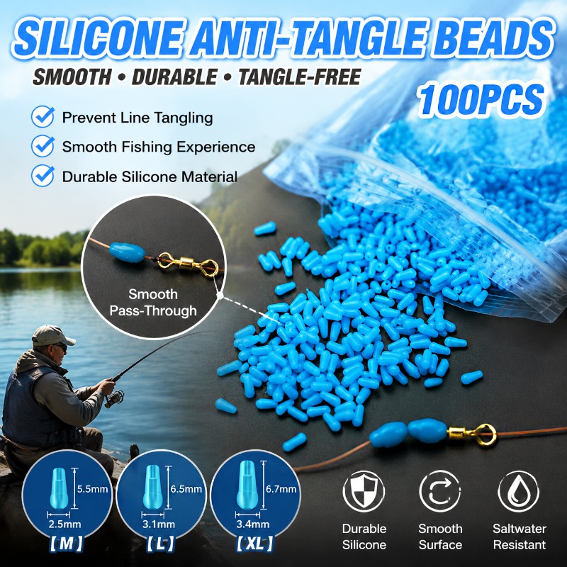 Plastic Pipe Clip - Silicone Fishing Beads Soft Tube Line