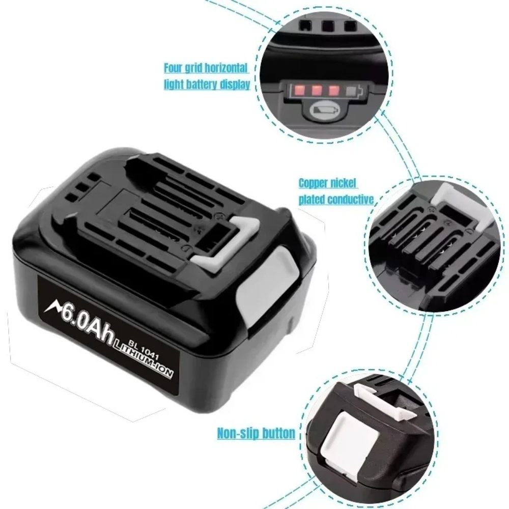10.8V/12V 4000mAh/6000mAh Li-i - огляд і ціна Makita Drill Hp1640