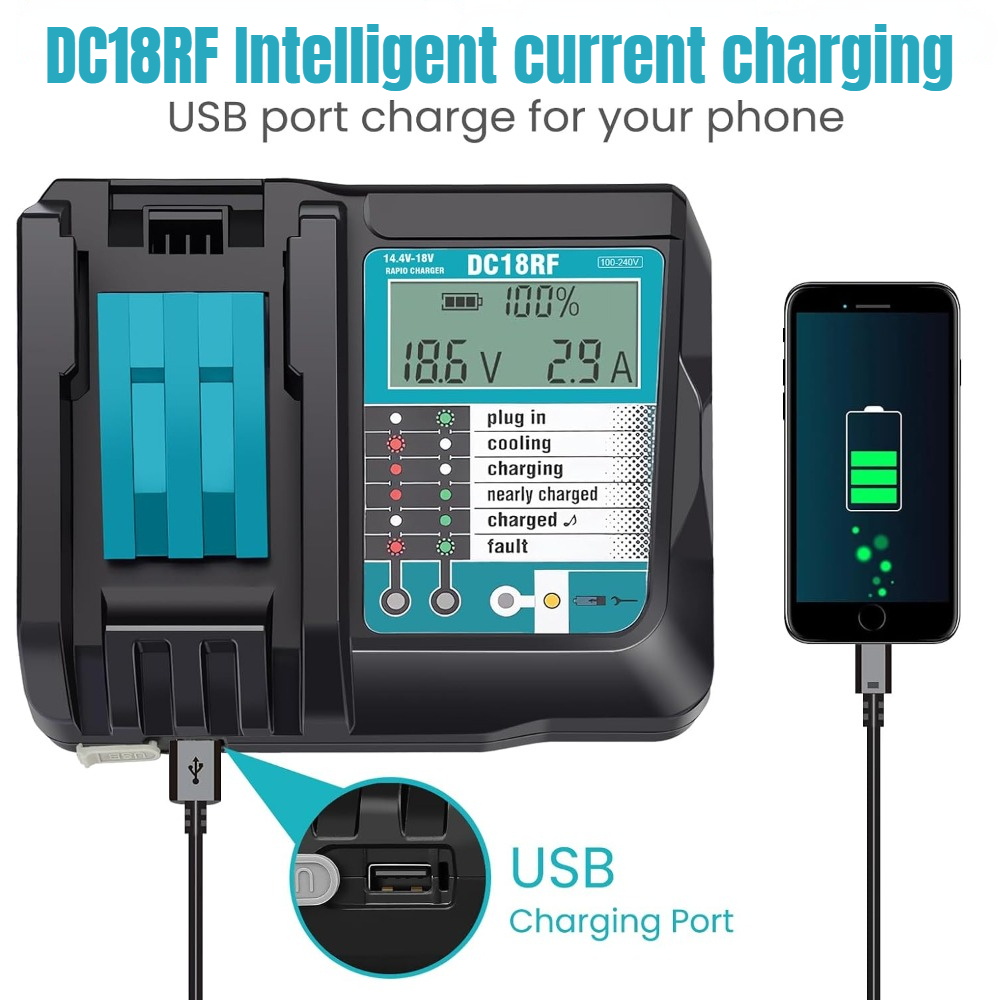 DC18RF Li-ion Super Fast Charg - огляд і ціна Makita Drill Hp1640