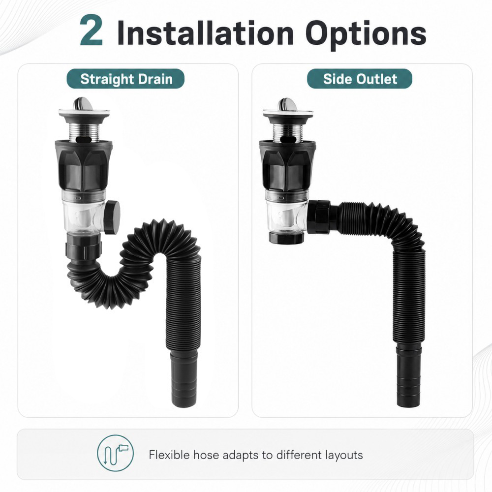 1-5pcs Bathroom Sink Drain Kit - огляд і ціна Drain Pipe Clip